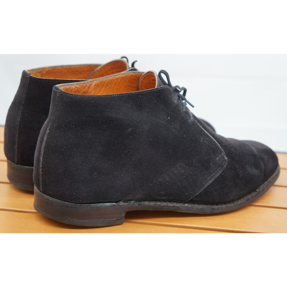 New & Lingwood Chucka Boots Mens 9 US Black Suede England Leather Dress Shoe